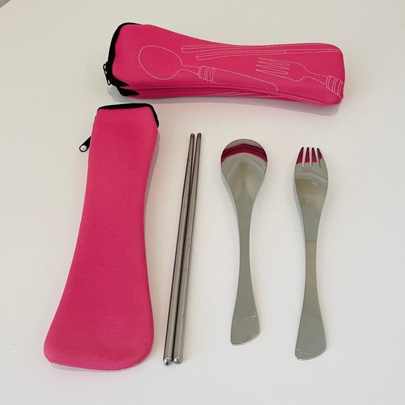 Stainless Steel Cutlery Set with Pouch zipper bag - Picture 4 of 4